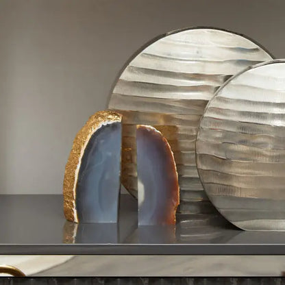 Grey and Gold Bookends | Bowerbird Agata