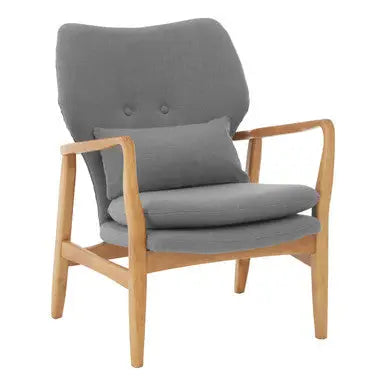 Grey Chair with Birchwood Frame | Stockholm