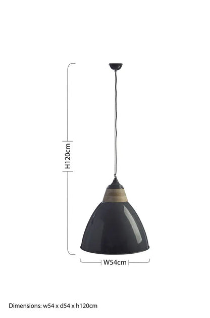 Grey Extra Large Pendant Light | Oslo