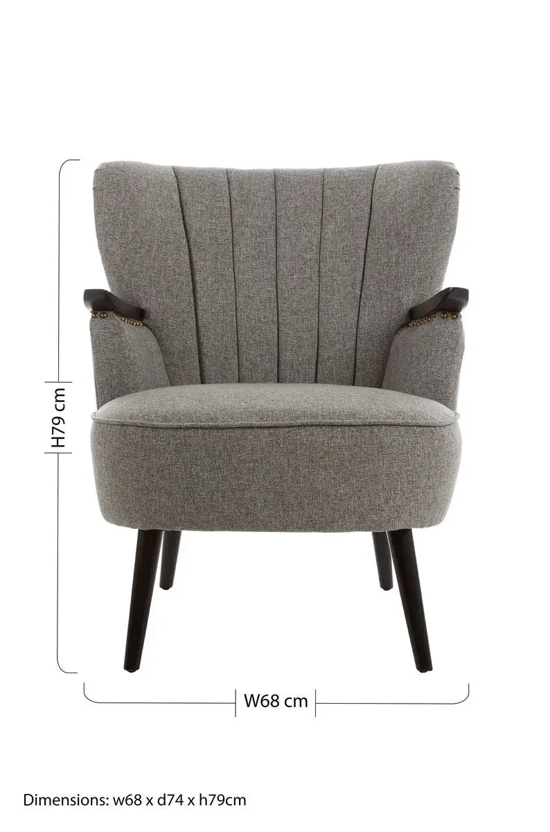 Grey Fabric Armchair | Hampstead