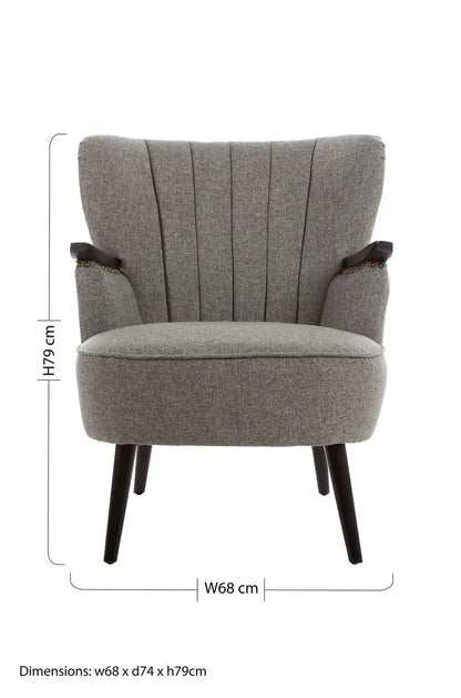 Grey Fabric Armchair | Hampstead