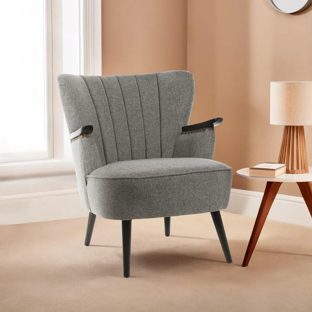 Grey Fabric Armchair | Hampstead