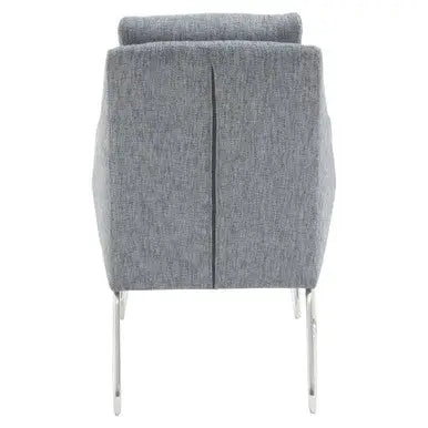 Grey Fabric Lounge Chair and Footstool Set | Azalea