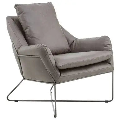 Grey Faux Leather Chair | Hugo