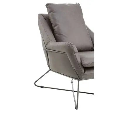Grey Faux Leather Chair | Hugo