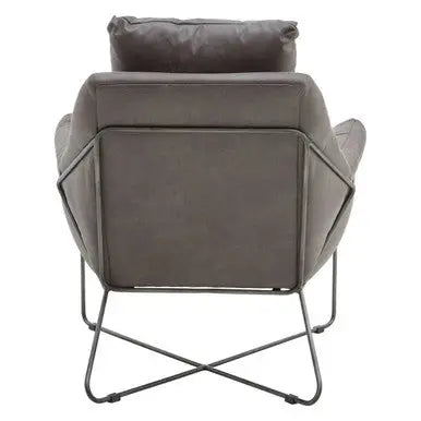 Grey Faux Leather Chair | Hugo
