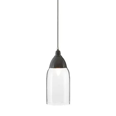 Grey Glass and Iron Pendant Light | Oslo