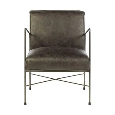 Grey Leather Lounge Chair | Hoxton