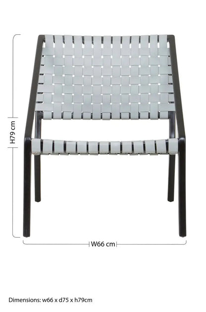 Grey Leather Woven Chair | Kendari