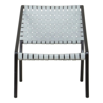 Grey Leather Woven Chair | Kendari