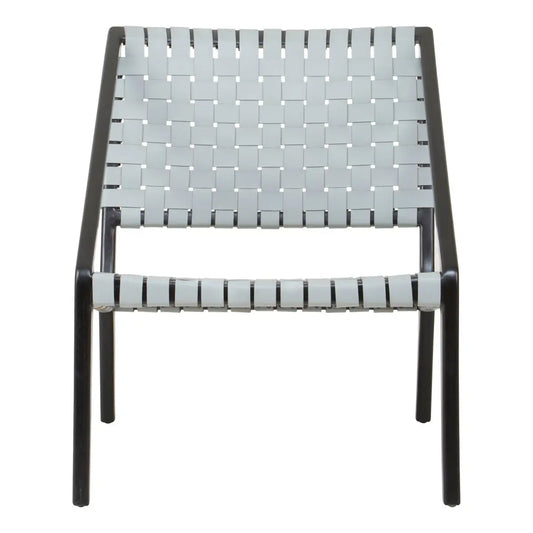 Grey Leather Woven Chair | Kendari