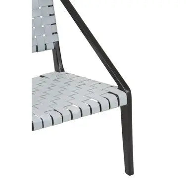 Grey Leather Woven Chair | Kendari