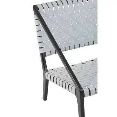 Grey Leather Woven Chair | Kendari