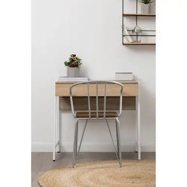 Grey Metal and Elm Wood Armchair | District