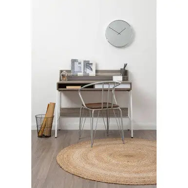 Grey Metal and Elm Wood Armchair | District