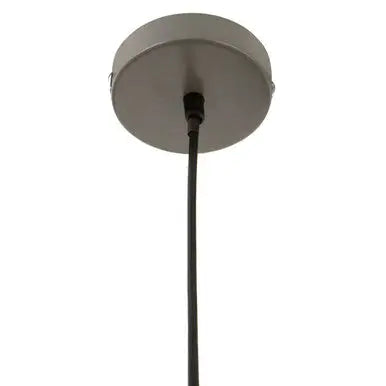 Grey Metal and Wood Effect Pendant Light | Blayne