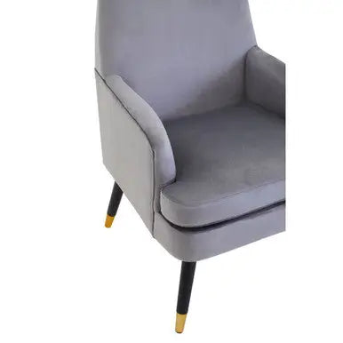 Grey Velvet Accent Chair | Loretta