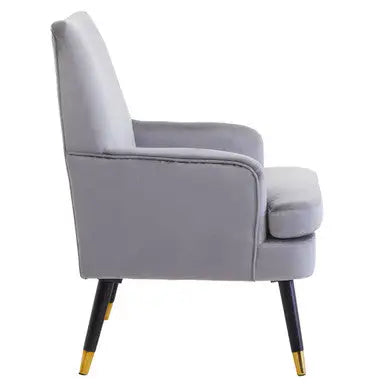 Grey Velvet Accent Chair | Loretta