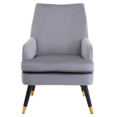 Grey Velvet Accent Chair | Loretta