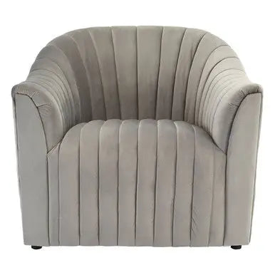 Grey Velvet Armchair | Opel