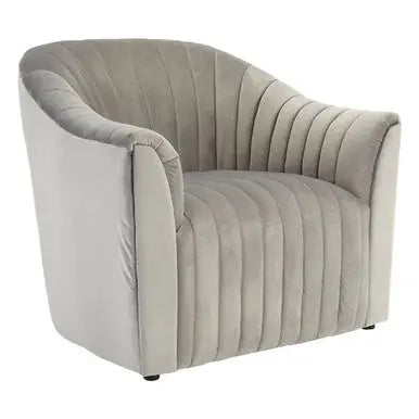 Grey Velvet Armchair | Opel