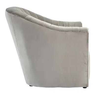 Grey Velvet Armchair | Opel