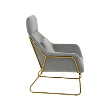 Grey Velvet Armchair | Stockholm