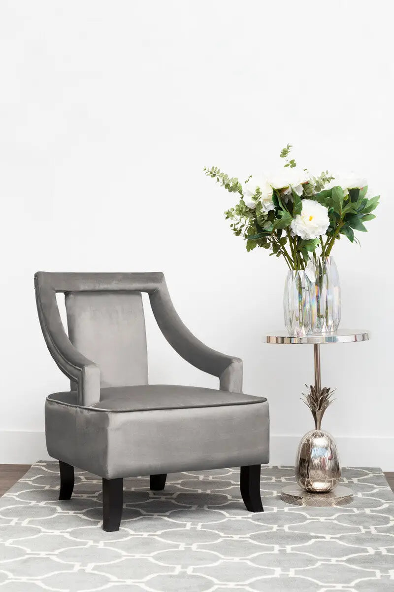 Grey Velvet Chair | Faye