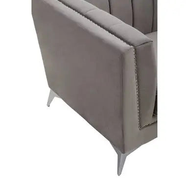 Grey Velvet Chair | Hansa