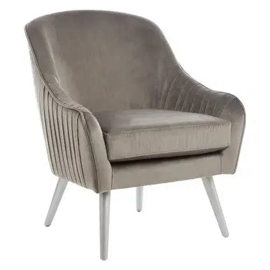 Grey Velvet Chair | Louxor