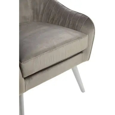 Grey Velvet Chair | Louxor