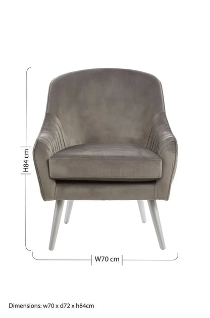 Grey Velvet Chair | Louxor