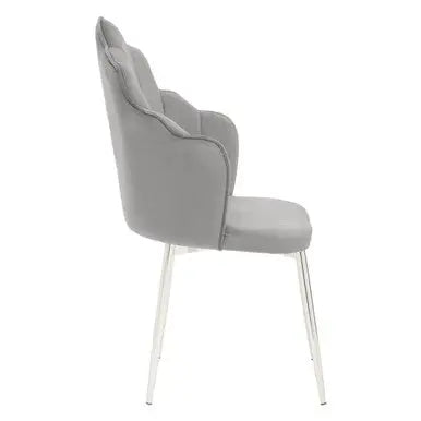 Grey Velvet Chair | Tian