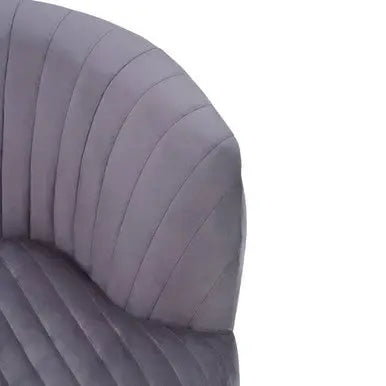 Grey Velvet Chair with Gold Legs | Florina