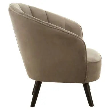 Grey Velvet Curved Chair | Regents Park