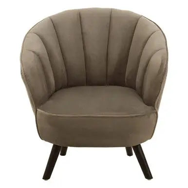 Grey Velvet Curved Chair | Regents Park