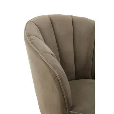 Grey Velvet Curved Chair | Regents Park