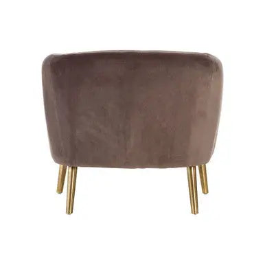 Grey Velvet Round Armchair | Louxor