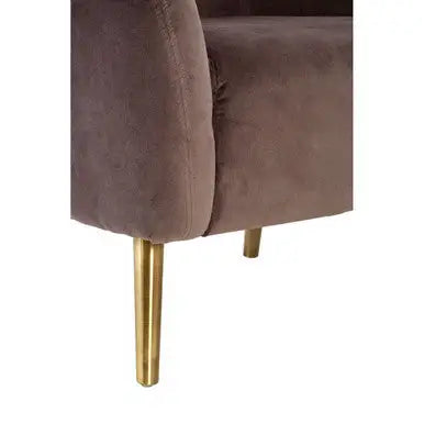 Grey Velvet Round Armchair | Louxor