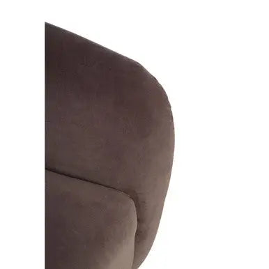 Grey Velvet Round Armchair | Louxor
