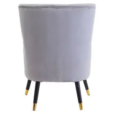 Grey Velvet Tufted Chair | Loretta