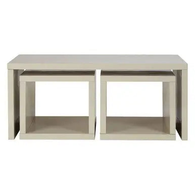 Grey Wood Coffee Table with 2 Under Tables, Madrid
