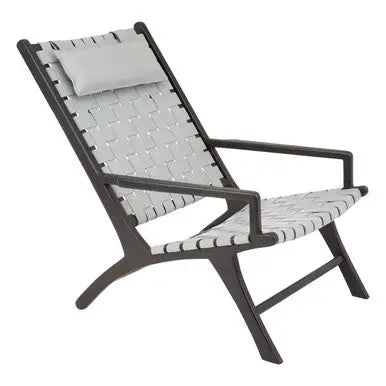 Grey Woven Leather Strap Chair | Kendari
