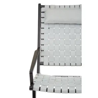 Grey Woven Leather Strap Chair | Kendari
