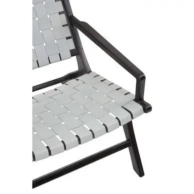 Grey Woven Leather Strap Chair | Kendari