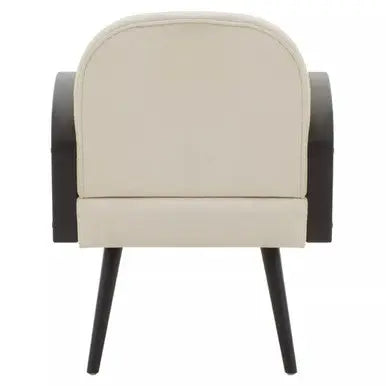 Hala Cream Velvet and Rattan Armchair