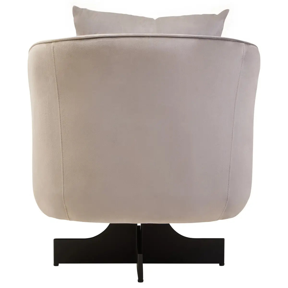 Hale Grey Velvet Swivel Chair with Cushion