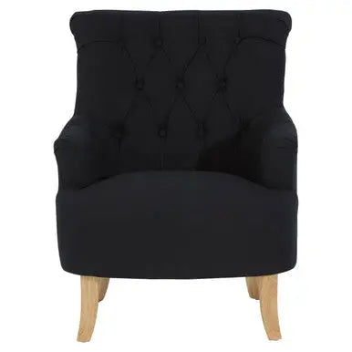 Hampstead Black Cotton Armchair
