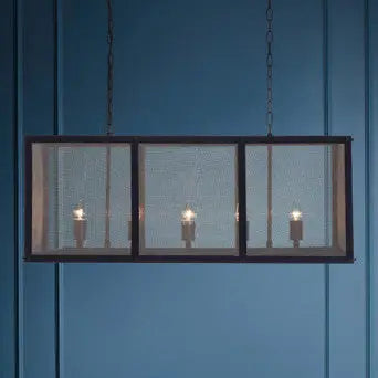 Hampstead Black Finish Wide Pendant Light With Hints of Gold