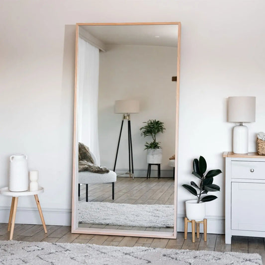 Hanaka - Full Length Natural Oak Rectangle Mirror - 200cm x 100cm